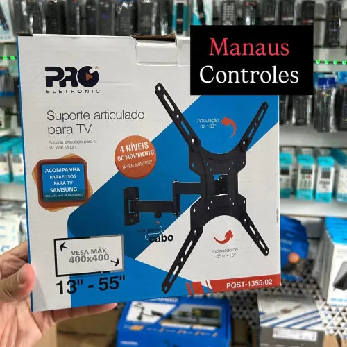 Suporte Articulado para Tv de 13 - 55 Polegadas com Inclinação 