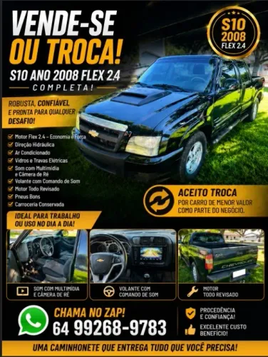 Chevrolet S10 P-up Advant. 2.4/2.4 MPFI F.power CD 2008