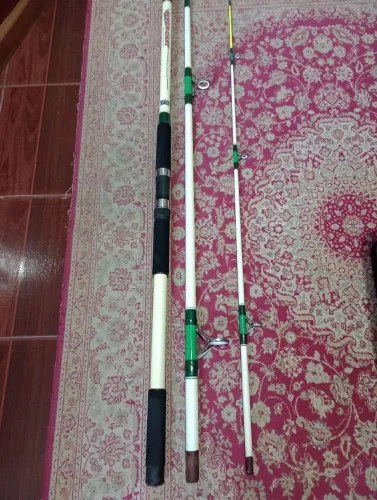 Vara pesca praia 3 partes fibra marine sports super cast