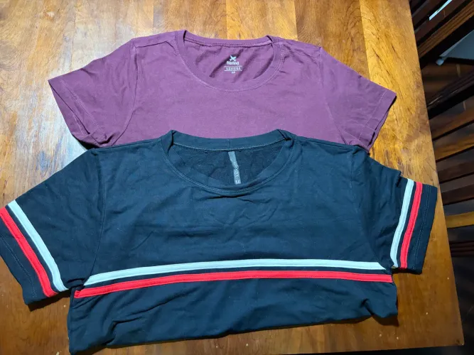 Camisetas algodão cores de marcas diversas. 12/14 anos