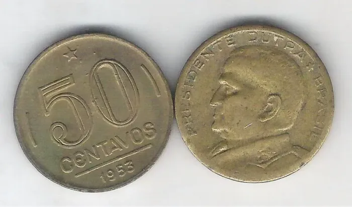 Moeda 50 centavos 1953
