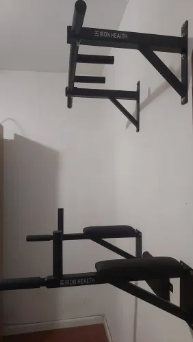 Barra fixa + Paralela triceps/abdominal Iron Heart ** SEM DETALHES **