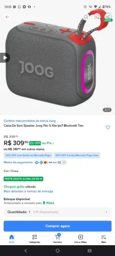 Troco caixinha joog por carrinho de passeio ou tablet