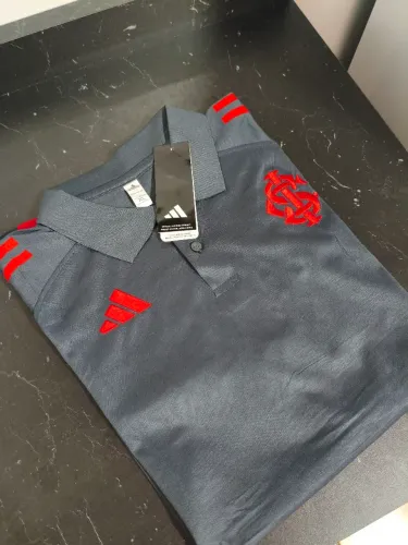 Camisa Polo internacional Cinza Adidas