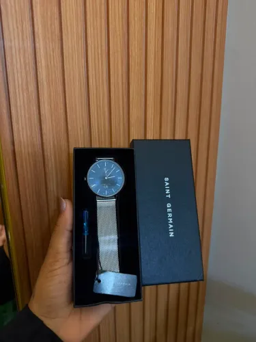 Relógio Masculino Redondo Harlem Seconds Prata com Fundo Preto 41mm