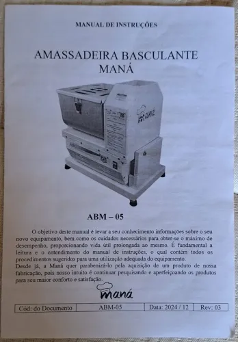 Amassadeira Elétrica para até 5kg de massa. Ideal para quem vende salgados, pães, pizza.
