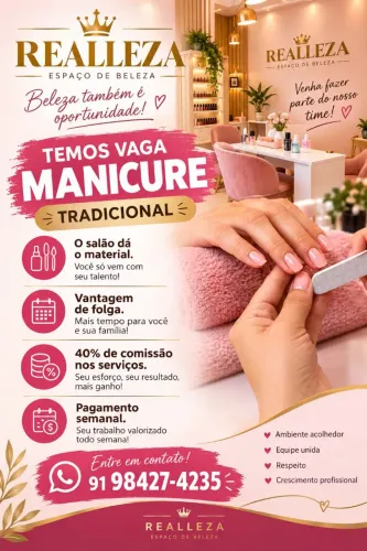 REALLEZA ESPAÇO DE BELEZA está contratando!