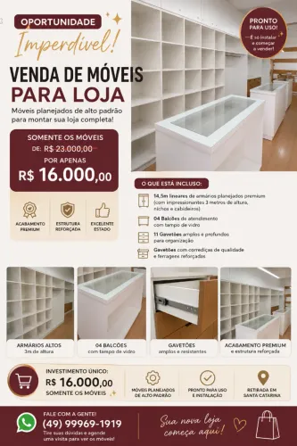 Vende-se móveis para montar uma Loja completa