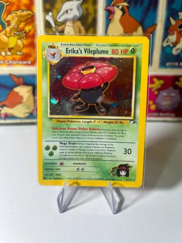 Erika's Vileplume (5/132) - Carta Pokémon Rara Holográfica Antiga