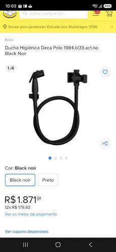 Ducha black noir DECA