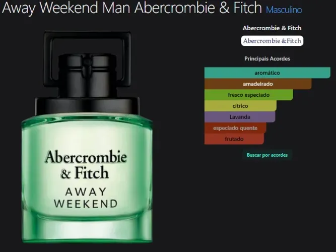Perfume Abercrombie & Fitch away weekend 100 ml
