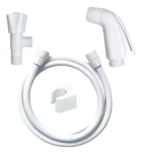 Ducha Higiênica Completa Banheiro Abs Branca