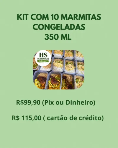 ? Marmitas Congeladas 10 por R$99,90