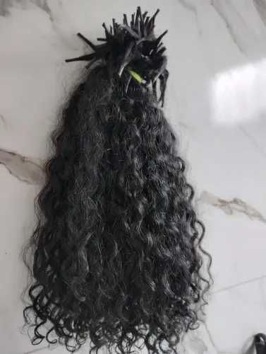 Cabelo humano 45 cm cacheado 