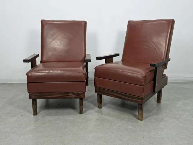 Par de poltrona vintage década de 60