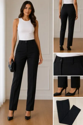 Bazar | Calça de Alfaiataria Preta Feminina
