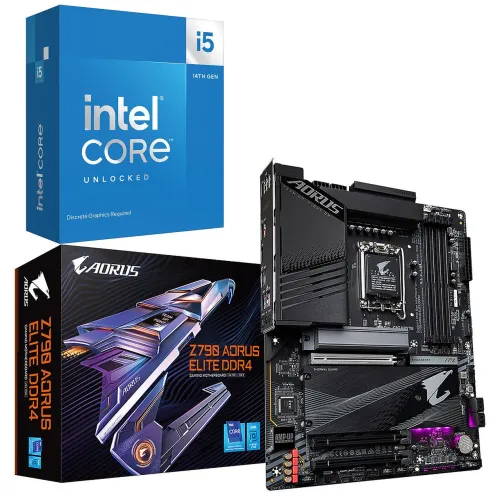Kit upgrade Premium topo de linha z790 aorus elite mias i5 14600kf 
