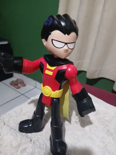 Boneco Robin Imaginext Teen Titans Go XL Gxr29 Mattel - 25cm ano 2020 