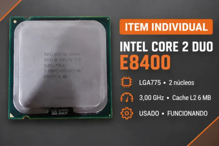 Processador Intel Core 2 Duo E8400 LGA775 3,0 GHz