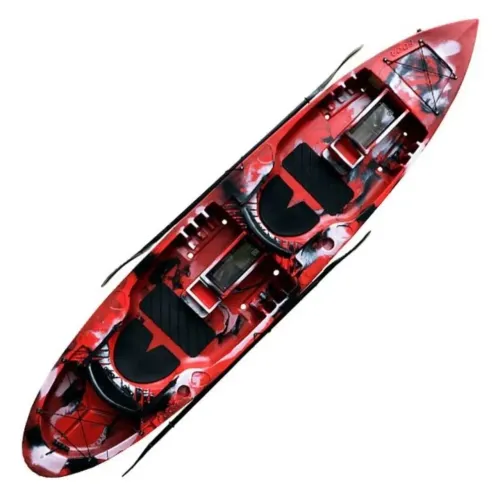 Caiaque de Pesca Duplo Mero Caiaker Vermelho Camuflado