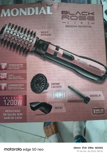 Escova Rotativa Black Rose line mondial 1200 potencia