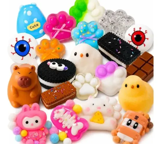 Kit 3 Squishy Alívio Estresse Apertar Antistress Tiktok Taba