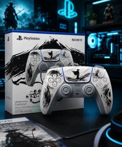 Controle PS5 Dualsense edição Ghost of Yotei