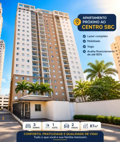 Excelente apartamento próximo ao centro - SBC