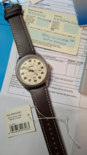 Seiko SRPC87B1 Automático 4R35 - Completo c/ Caixa, NF e Manual