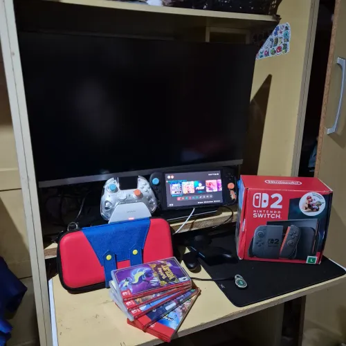 VENDO KIT NINTENDO SWITCH 2 COMPLETO + JOGOS + MONITOR 4K<br>