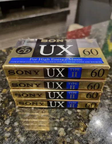 Fita k7 cassete SONY UX ll lote c/4