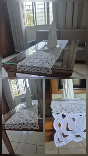 Mesa Retangular imbuía + tampo de vidro 8mm (Não incluso as cadeiras)tamanho 1,80cm X 0,90