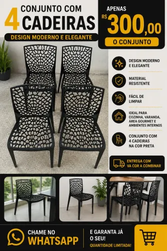 Conjunto de 4 Cadeiras