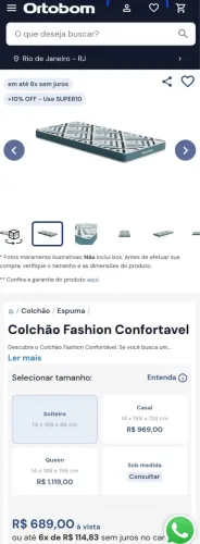 Vendo 2 colchões ortobom 6 meses de uso