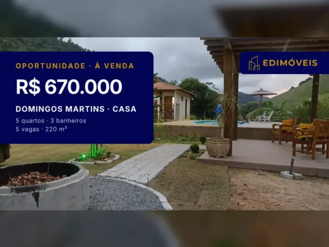 Exclusiva Casa de Campo com Área Gourmet em Domingos Martins