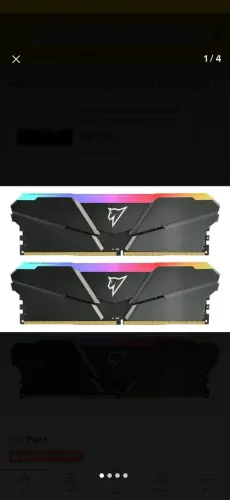 Kit de Memórias netac shadow rgb 4x8gb 3600mhz 