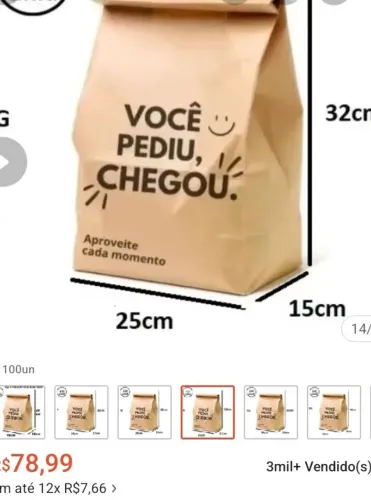17 pacotes com 50 unidades saco delivery tam:4g 32x25x15 cm