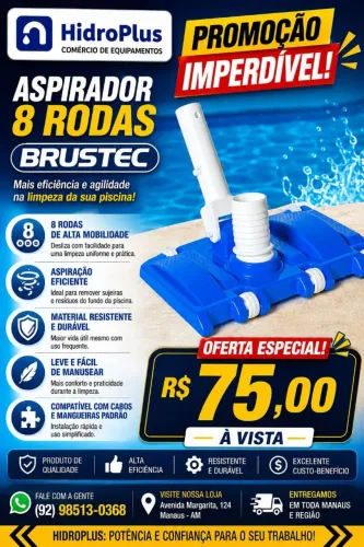 ASPIRADOR PISCINA 8RODAS