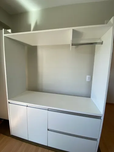 Conjunto Closet Aberto + Armário Vertical 1 Porta (MDF Pesado de Marcenaria)