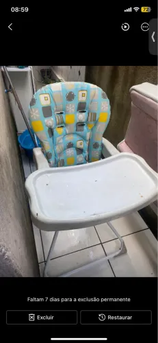 Vendo cadeira de alimentação seme nova ótimo conforto para seu bb