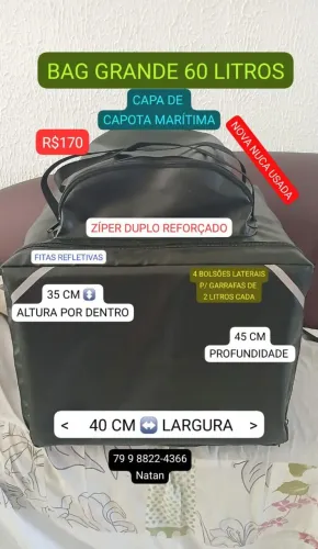 BAG GRANDE 60 LITROS CAPOTA MARÍTIMA
