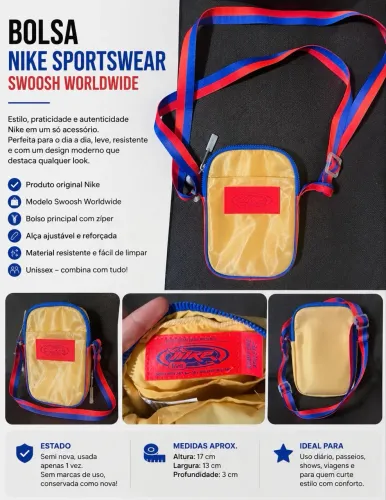 Bolsa Nike sportswear swoosh wordwide