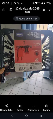 Mini varal retangular preto Mor