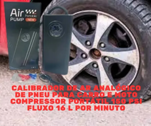 Calibrador de Ar Analógico de Pneu para Carro e Moto
