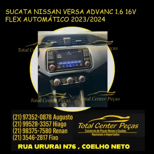 PEÇAS PARA RETIRADA NISSAN VERSA ADVANC 1.6 16V 