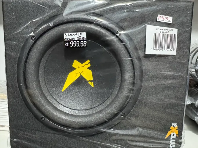 box slin sub8" amplificado 3 canais mono stereo na oferta só 599,00