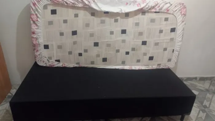 Cama box solteiro com colchão