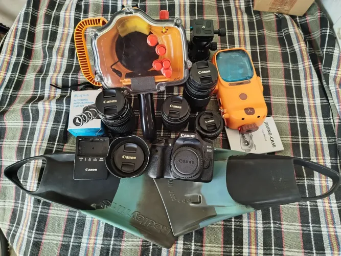 Equipamento de fotografia de surf