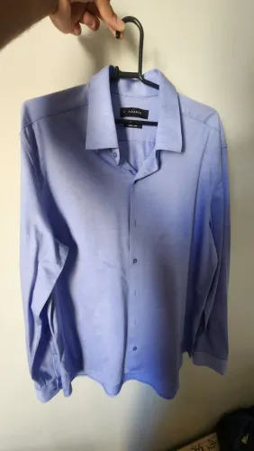 Camisa Social Manga Longa Aramis Easy Care Azul Claro - Tamanho G