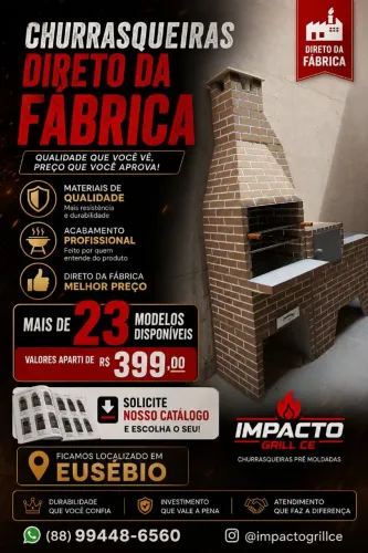 Churrasqueiras direto da fábrica